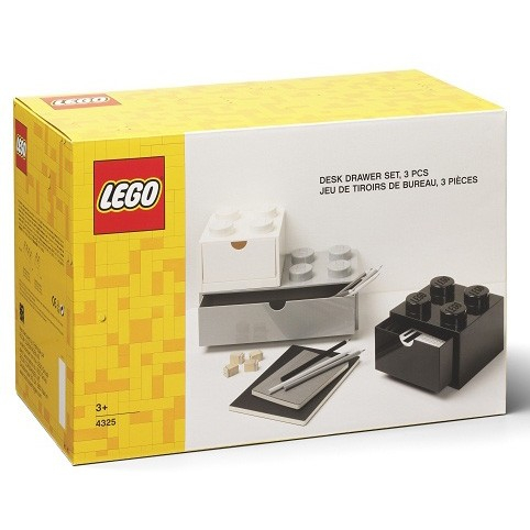 LEGO Gavetas de Secretária - Preto,Cinzento &Branco