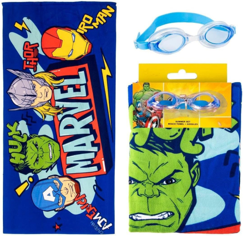Toalha + Óculos de Natação - Avengers