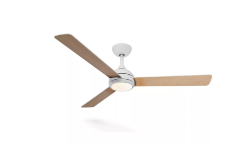 Ventilador de teto Philips Velyx com luz LED até 6500K - Pás fixas - Ventilador de 32W + Luz de 24W - Comando - Branco/Madeira