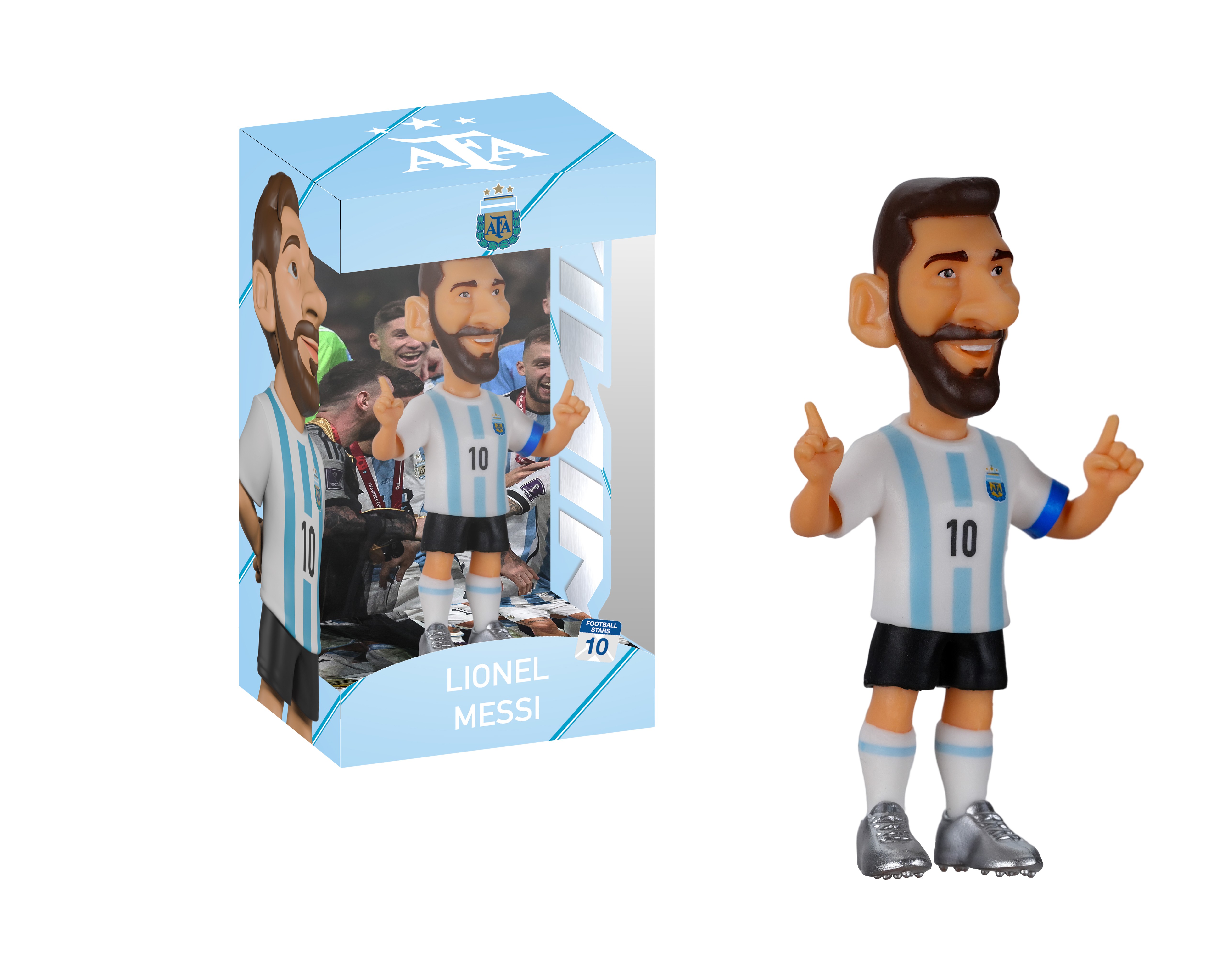 Figura Minix Football Stars World Cup 7cm:Argentina - Messi 10