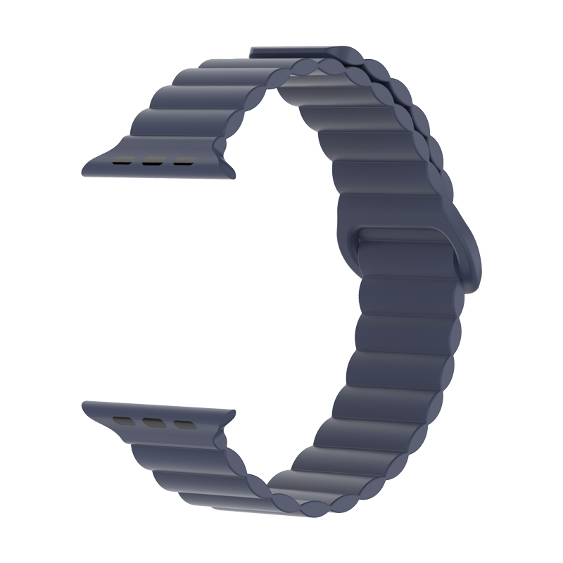 Bracelete Silicone Inmove Apple Watch Magnetic 44/45/46/49mm Azul Midnight
