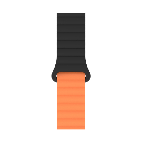 Bracelete Silicone Inmove Apple Watch Magnetic 38/40/41/42mm Preto/Laranja