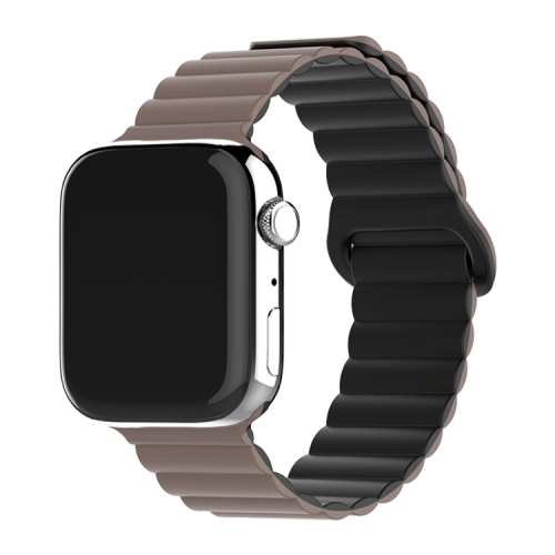 Bracelete Silicone Inmove Apple Watch Magnetic 44/45/46/49mm Chocolate/Preto