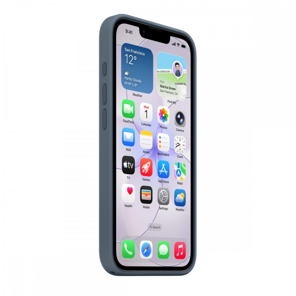 Capa iPhone 17e Silicone with MagSafe ? Azul-âncora