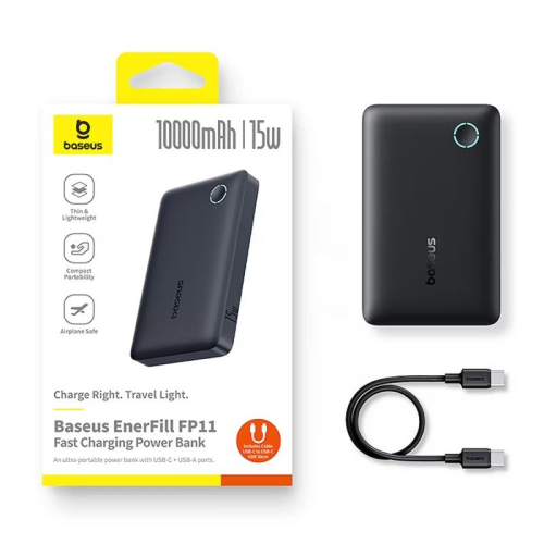 Powerbank Baseus Enerfill FP11 10000Mah 15W Cosmic Black