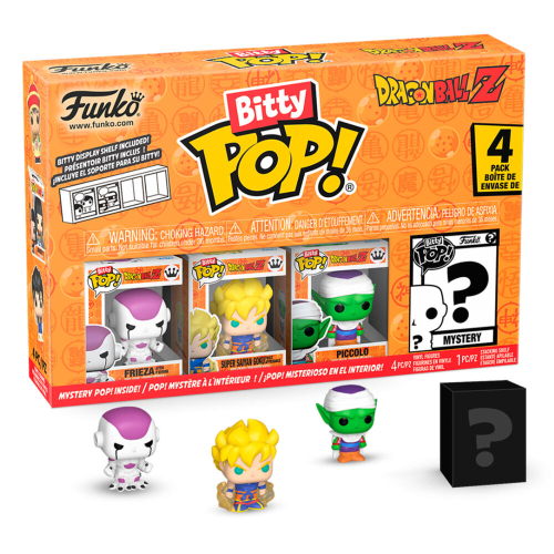 Funko Bitty POP! 4-Pack:Dragon Ball Z - Frieza 4th Form (Frieza + Goku Super Saiyan + Piccolo + Mistery POP!)