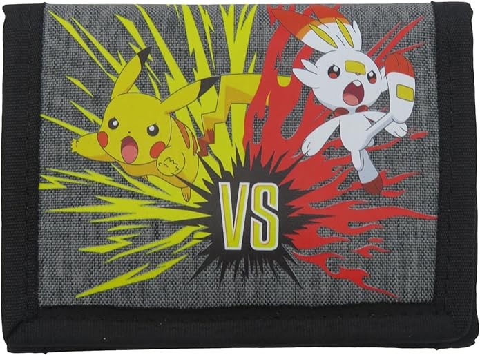 Carteira com Velcro - Pokémon:Pikachu &Scorbunny