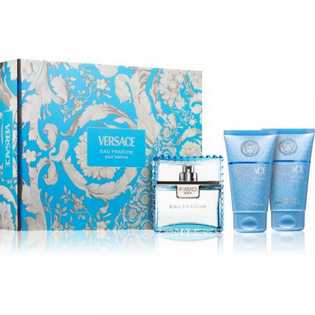Versace Eau Fraîche Man Eau de Toilette 50ml + Gel de Banho 50ml + Bálsamo Pós-barba 50ml Coffret