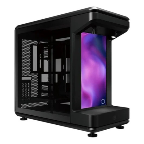 Cooler Master MasterFrame 360 Stage LCD Caixa ATX - 2x USB-A 3.2 1x USB-C 4.0 1x Audio e Micro - Ecrã 15,6"FHD - Focos ARGB - Preto