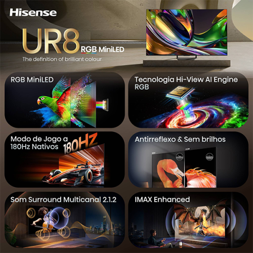 HISENSE RGB-MINILED TV 55"4K UHD SMART TV VIDAA 55UR8S