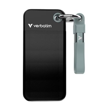 Disco Externo SSD Verbatim 128GB Pocket USB-C 3.2 Gen 2 Black/Grey Disco