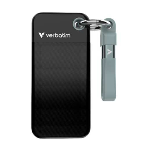 VERBATIM SSD EXTERNO POCKET 256GB USB-C BLACK/ GREY