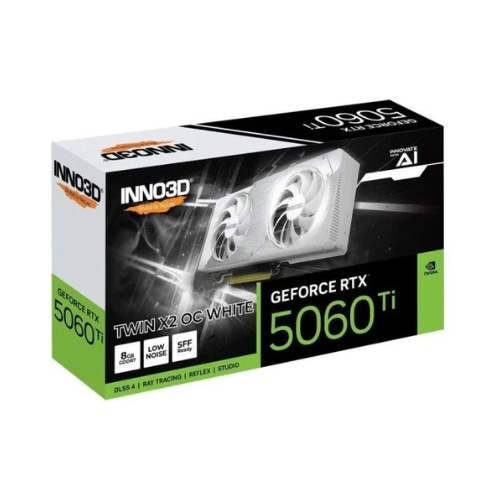PLACA GRÁFICA INNO3D RTX 5060TI TWIN X2 OC 16GB WHITE