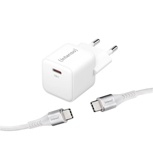 Intenso | KIT Carregador GaN W30C + Cabo USB-C