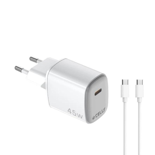 Celly Carregador 45W Usb-C + Cabo Usb-C