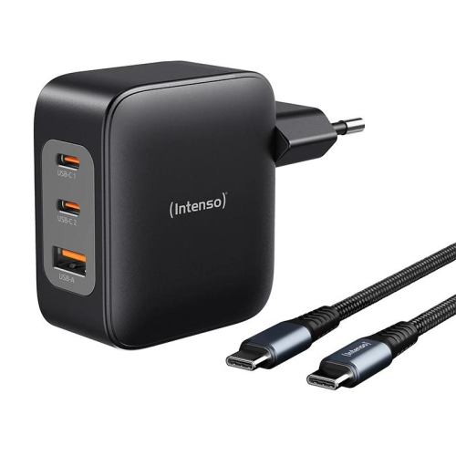 Intenso | KIT Carregador GaN W100ACC + Cabo USB-C