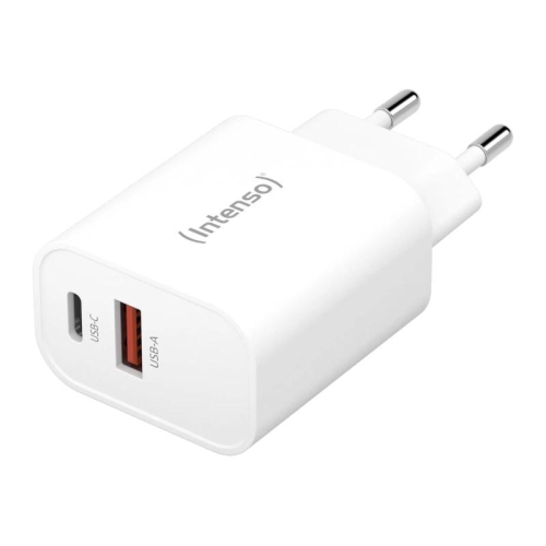 Intenso | Carregador parede W30AC|USB-A y C Preto