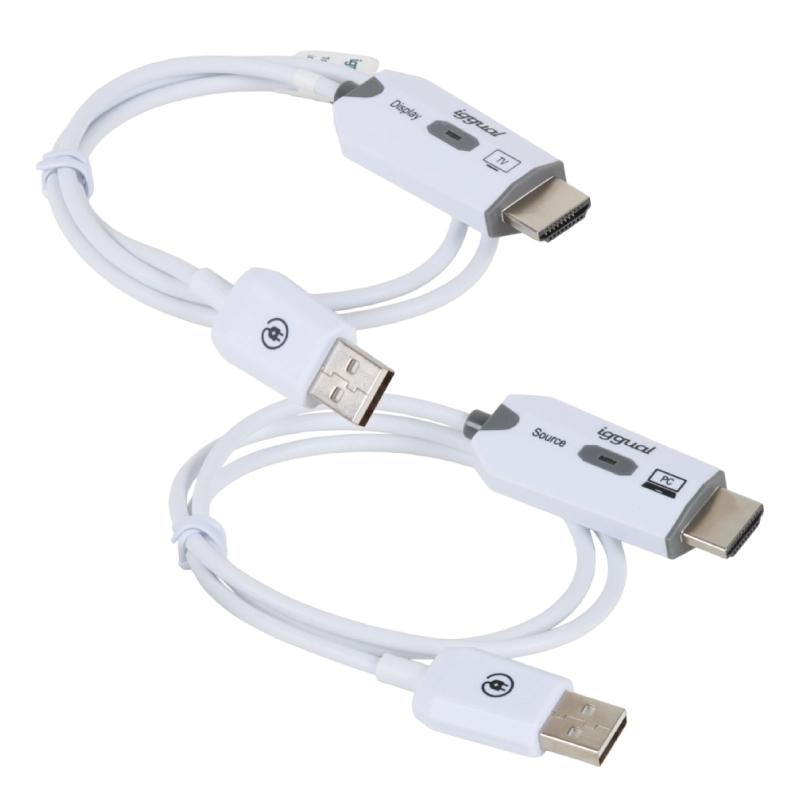Transmissor e Receptor HDMI FHD Sem Fios iggual IGG320457