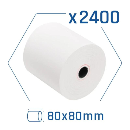 Palet 2400 rolos papel térmico sem BPA 80x80mm