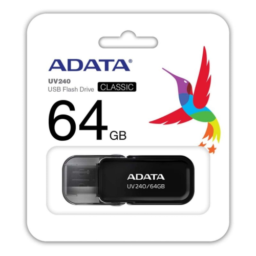 ADATA Pendrive Usb UV240 64GB USB 2.0 Preto