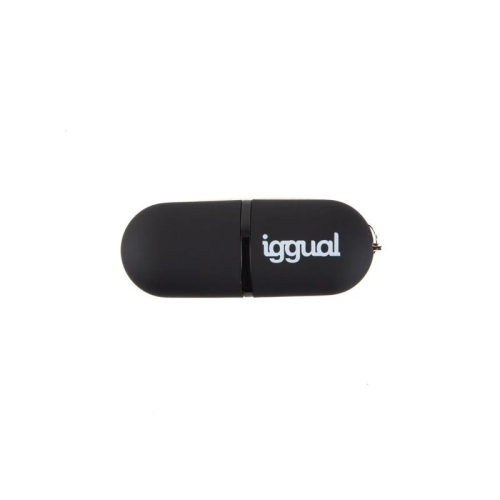 iggual Pendrive USB 2.0 16GB PEN16 Preto con tapa