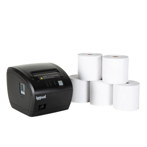 Kit Impressora térmica tickets TP7001 + 5 rollos 80