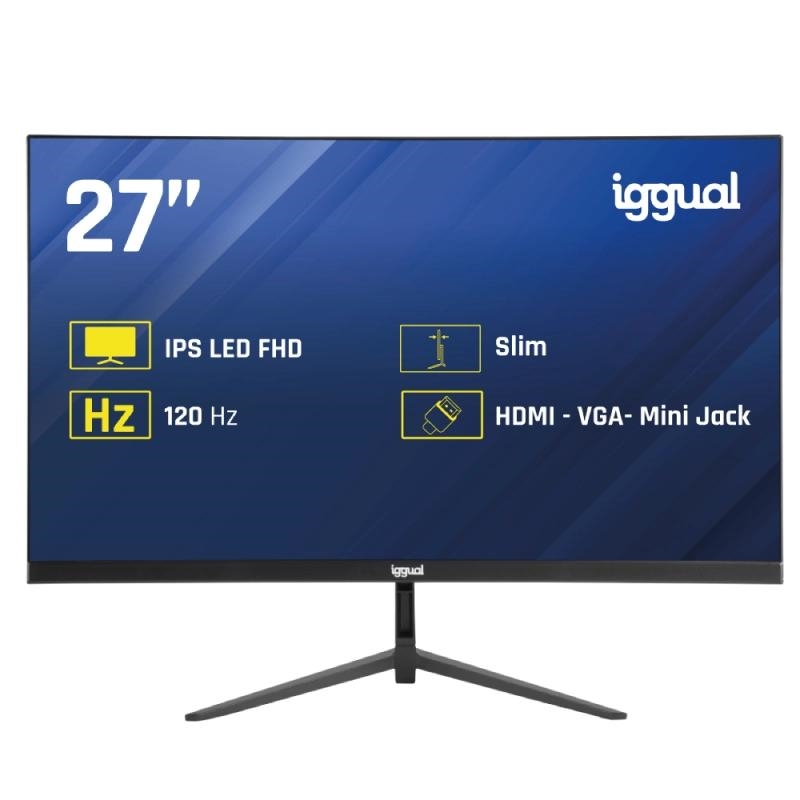 Monitor 27"IPS iggual IGG319406 1ms FHD 120Hz VGA HDMI Slim