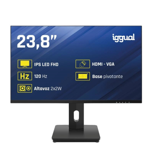 MONITOR IGGUAL 24"VGA HDMI 120Hz pivotante AA MM