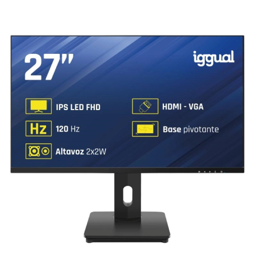 MONITOR IGGUAL 27"VGA HDMI 120Hz pivotante AA MM