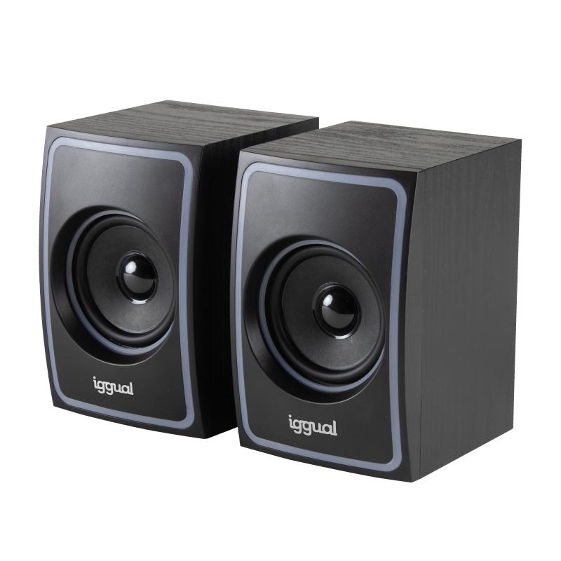 iggual Colunas 2.0 10W mini-jack + USB Bluetooth