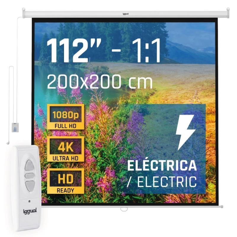 Tela iggual eléctrica 1:1 112"200x200cm