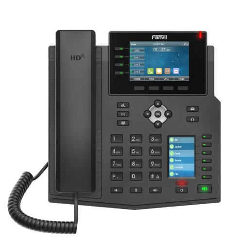 Fanvil X5U,16 líneas SIP,1 pantalla lateral
