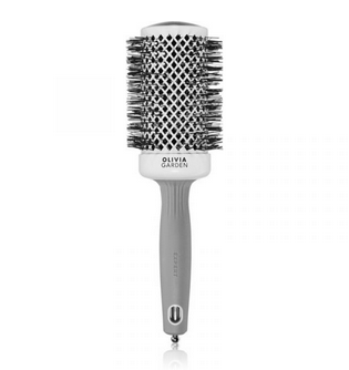 Olivia Garden Expert Shine Wavy Bristles White&grey Escova de Cabelo Prumer 55 mm