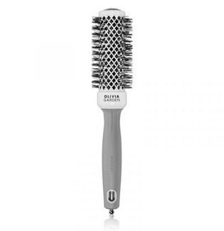 Olivia Garden Expert Shine Wavy Bristles White&grey Escova de Cabelo Prumer 35 mm