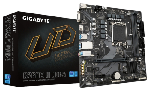 Motherboard Gigabyte B760M H DDR4 Intel1700 2x DDR4 - M.2,SATA,PCIe 3.0 - HDMI,VGA,DP,RJ-45,USB 3.2 - MicroATX
