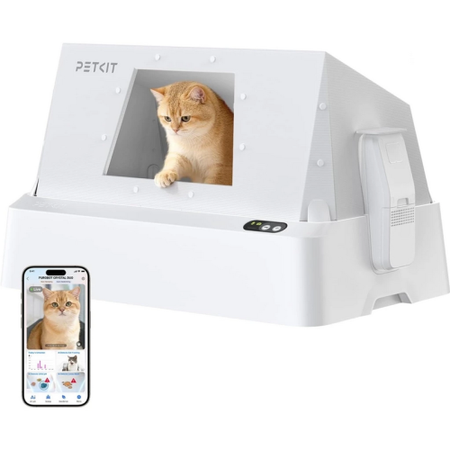 PETKIT Purobot Crystal Duo IA com Tampa - Caixa de areia autolimpante