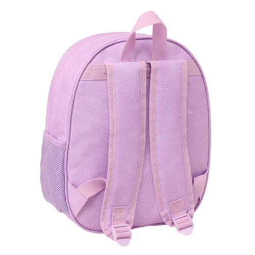 Safta K-Pop Demon Hunters Iconic Mochila 3D - Porta-Garrafas - Ombreiras Acolchoadas - Alsa de Mão Superior - 27x33x10cm - Lavanda