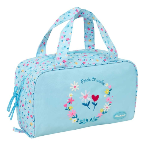 Safta Blackfit8 Petalos Neceser Rectangular - Organizadores con Compartimentos - Asas de Mano - Bolsillo Interior con Cremallera - Doble Tirador - 31x