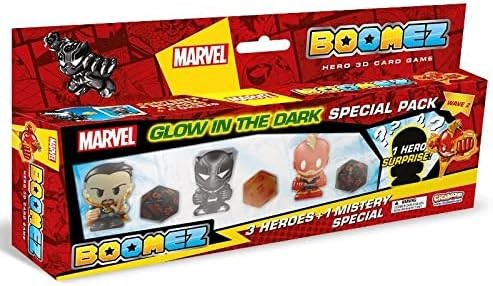 Boomz Marvel Glow in the Dark Special Pack (3 Heróis + 1 Mistério) - Style 2