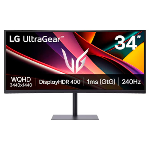 MONITOR LG VA 34"21:9 CURVO WQHD 240HZ 1MS HDMI DP USB-C HAS COLUNAS 34G630A-B