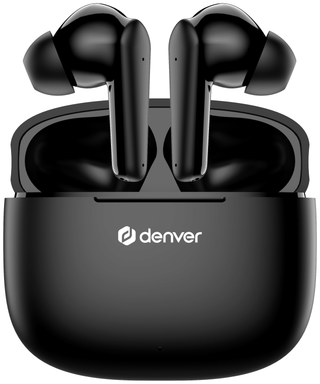 Denver Auriculares TWE-48B Bluetooth 5.3 TWS com Microfone Preto