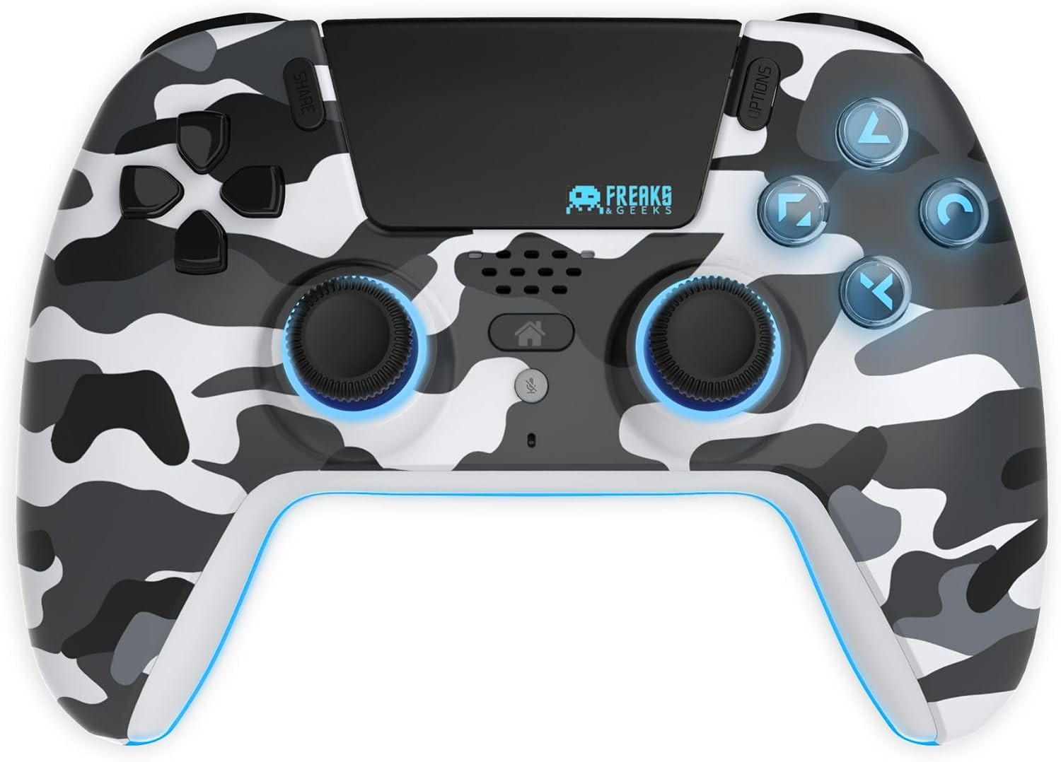 Comando Bluetooth LED PS5 Freaks &Geeks - White Camo