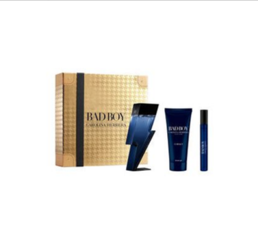 Carolina Herrera Bad Boy Cobalt Eau De Parfum 100ml Gel Ducha Cabello y Cuerpo 100ml Eau Parfum 10ml