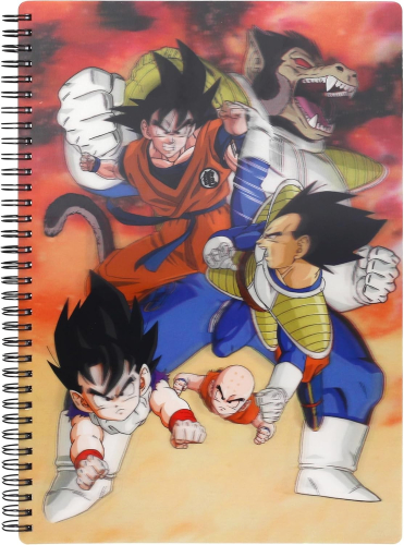Caderno Dragon Ball - Goku vs Vegeta (Efeito 3D,30 x 21 cm) (SD Toys)