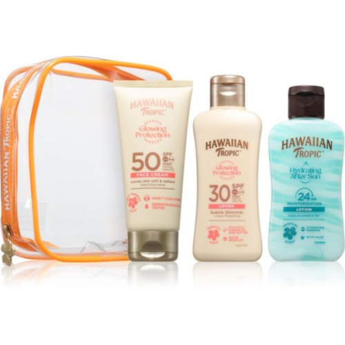 Protetor Solar Hawaiian Tropic Glowing Protection Trio Kit de Viagem
