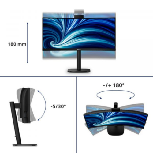 MONITOR PHILIPS 34"HDMI DP USB-C Black