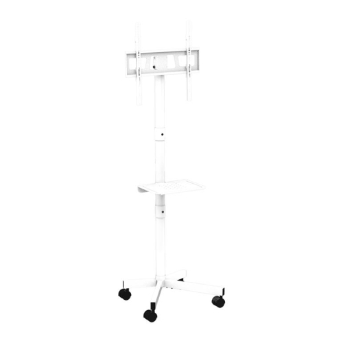 Suporte de Pé Gembird TVS-55T-03-W com rodas e prateleira suporta 32"a 55"Branco