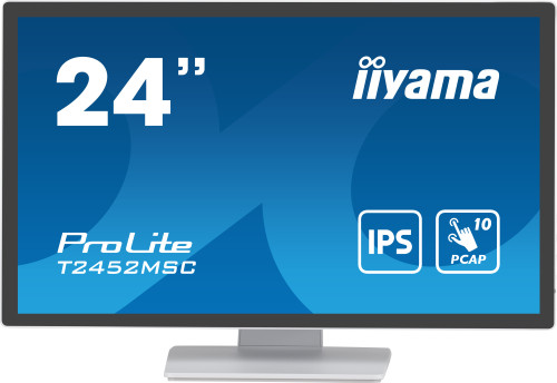 Monitor Touch iiyama ProLite T2452MSC-W1 24"(23.8"visível) Full HD (1080p) IPS - 400 cd/m² HDMI DisplayPort