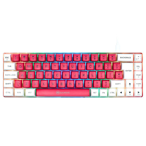 Teclado Mecânico GAMIAC TKL RGB69G SF Kailh Azul Branco Rosa