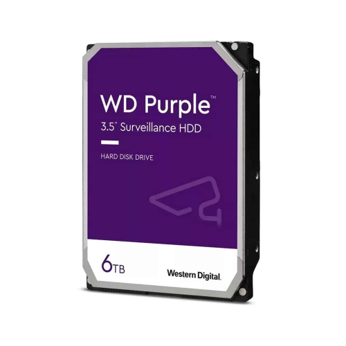 Disco Duro Western Digital WD Purple Surveillance 6TB 3.5"SATA III 256MB